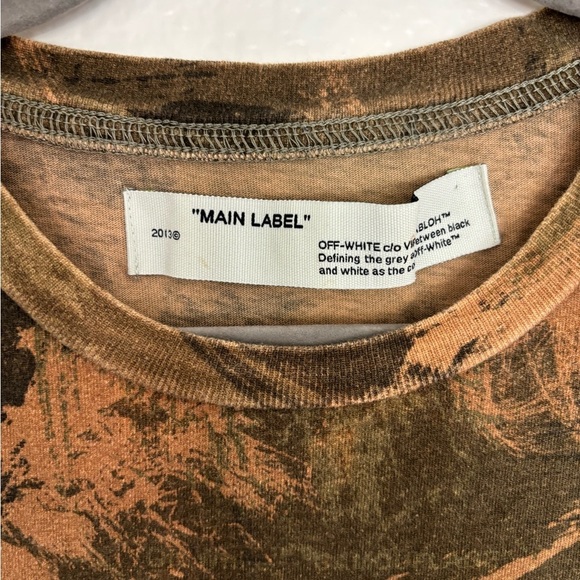 Off-White Khaki Paintbrush Camo Oversized T-Shirt - Picture 2 of 16